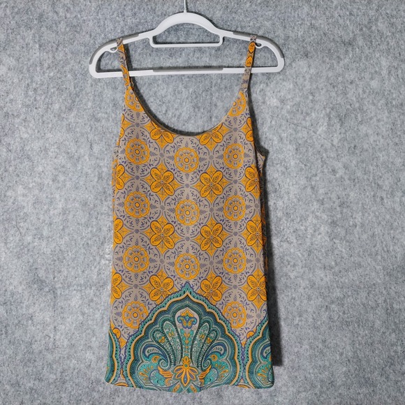 CAbi Tops - Cabi Blouse Small Floral Cami Tunic Boho Indian Mix Print Adjustable Lined 3082